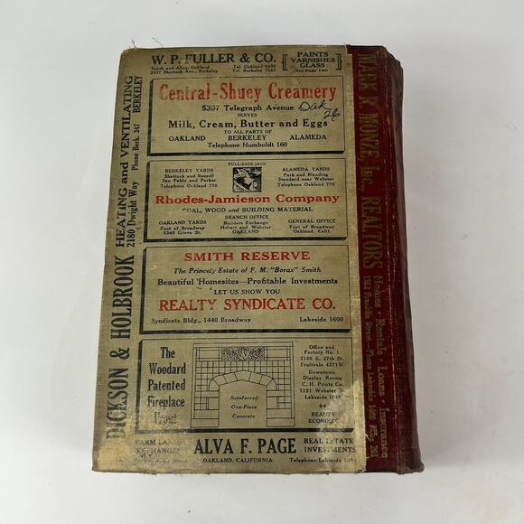 1926 CA Oakland Berkeley Alameda City Directory POOR Business Ancestry Genealogy - Picture 3 of 16